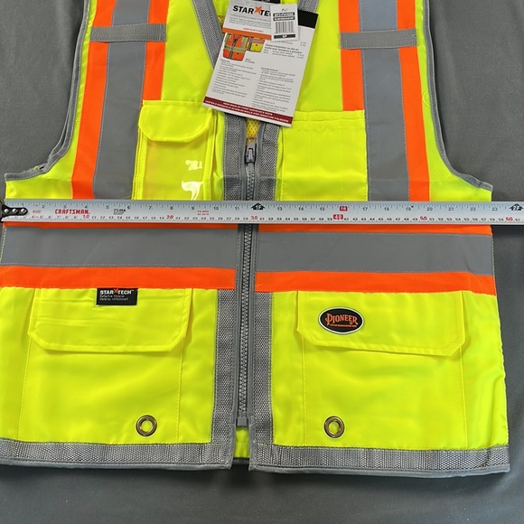Pioneer Mesh Back Zip Front Surveyors Vest | Size Small - Picture 7 of 8
